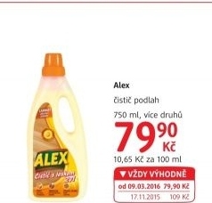Čistič na podlahy Alex