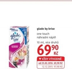 Osvěžovač vzduchu One touch Glade by Brise - náplň