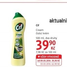 Krémový čistič Cif Cream