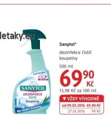 Dezinfekční čistič koupelen Sanytol