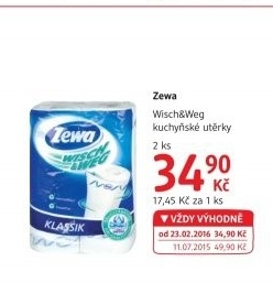 Utěrky kuchyňské 2vrstvé Wisch &amp