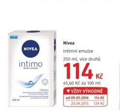 Intimní emulze Intimo Nivea