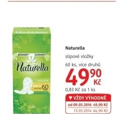 Vložky dámské slipové Naturella