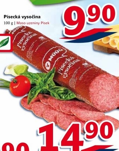 Salám Vysočina písecká Maso uzeniny Písek