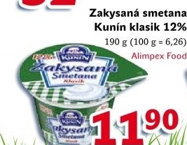 Zakysaná smetana Klasik Kunín 12%