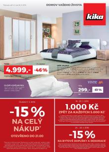 akční leták Kika nábytek 14.3.2016-28.3.2016