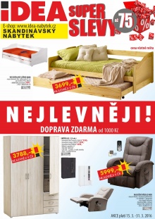 akční leták IDEA nábytek 15.3.2016-31.3.2016
