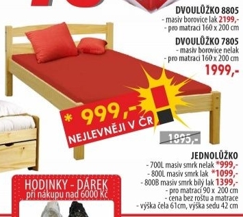 Jednolůžko 800
