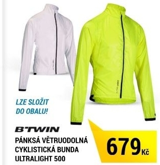 Cyklistická bunda ultralight 500 B'TWIN