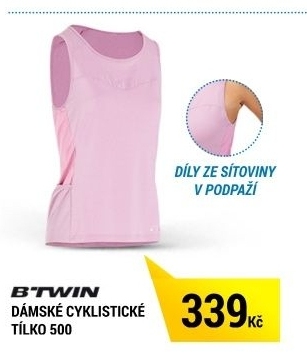 DÁMSKÉ CYKLISTICKÉ TÍLKO 500 RŮŽOVÉ B'TWIN