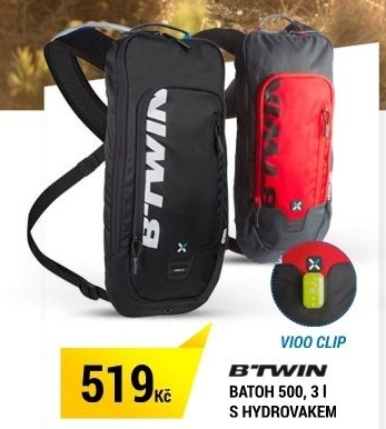 HYDRATAČNÍ BATOH 500 ČERNÝ B'TWIN