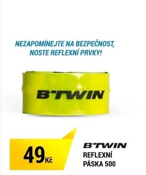 REFLEXNÍ PÁSKA 500 ŽLUTÁ B'TWIN