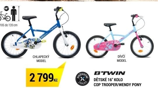 Chlapecké kolo cop trooper moiré