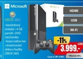 XBOX 360 4GBMICROSOFT