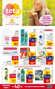 akční leták Teta drogerie 17.3.2016-26.3.2016