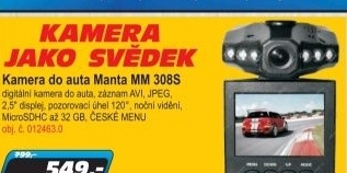 Kamera do auta Manta MM 308S