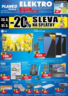 akční leták Planeo Elektro 23.3.2016-31.3.2016