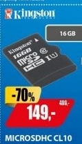 MicroSDHC 16GB CL10 SP SDC10G2 KINGSTON