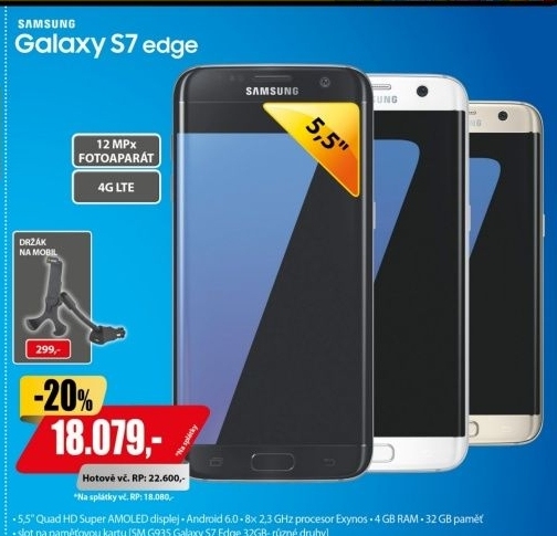 SM G935 Galaxy S7 Edge 32GB Blck SAMSUNG
