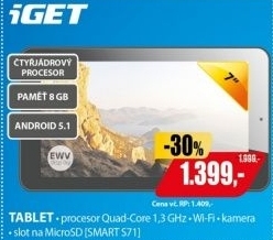 SMART S71 tablet 7 8GB QC And 5.1IGET