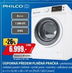 PLDS 1263 Crown pračka PHILCO