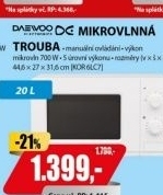 KOR 6LC7 MIKROVLNNÁ TROUBADAEWOO