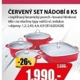 K16202428 KER.SET NÁDOBÍ 8KS ČERV.LAMART