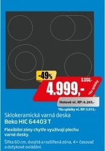 HIC 64403 T VARNÁ DESKA SKL.BEKO
