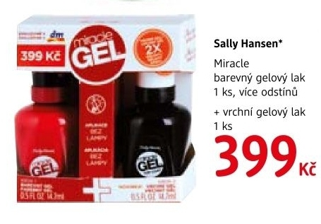 Balíček lak na nehty gelový + vrchní lak Miracle Sally Hansen