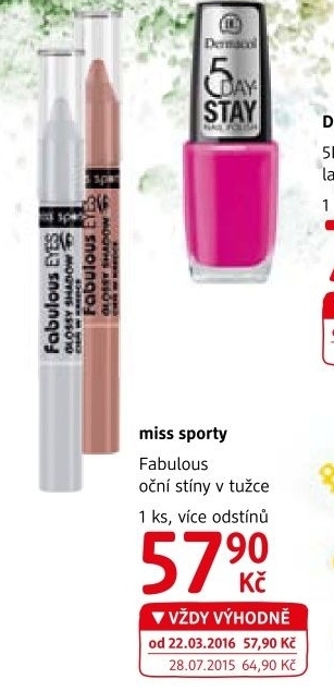 Oční stíny v tužce Fabulous Eyes Miss Sporty