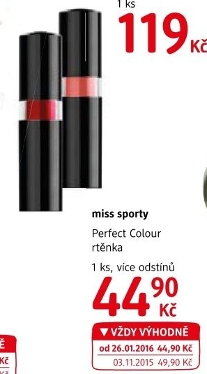 Rtěnka Perfect Colour Miss Sporty