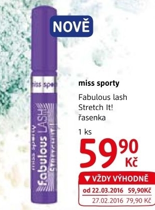 Řasenka Fabulous Lash Stretch It! Miss Sporty