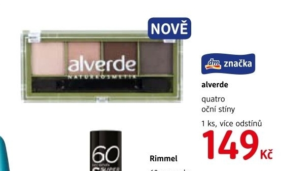 Oční stíny Quattro Alverde