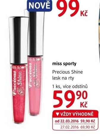 Lesk na rty Precious Shine Miss Sporty