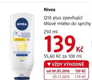 Tělové mléko do sprchy Q10 Nivea
