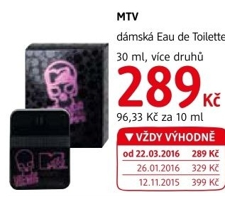 Toaletní voda dámská MTV