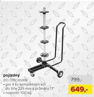 Stojan na pneu pojízdný