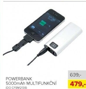 Powerbank (záložní baterie) 5000mAh multifunkční