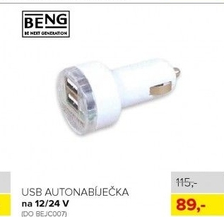 Nabíjecí USB zásuvka 12-24V DUAL kulatá