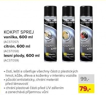 STARLINE Cockpit spray-vanilka, sprej 600ml