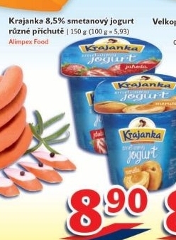 Jogurt smetanový ochucený Krajanka