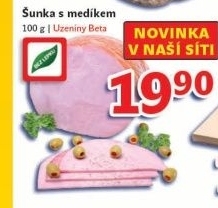Šunka s medíkem Uzeniny Beta