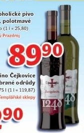 Víno Templářské sklepy Čejkovice