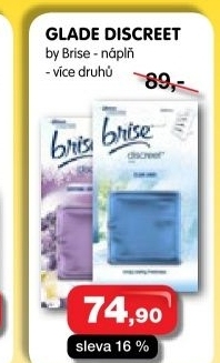 Osvěžovač vzduchu Discreet Glade by Brise - náplň