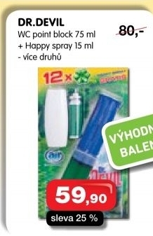 Bodový WC blok Dr. Devil