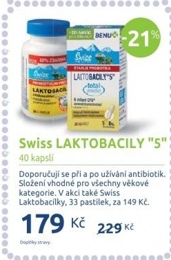 Probiotika Laktobacily 5 Swiss