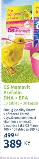 Doplněk stravy Mamavit Prefolin + DHA GS