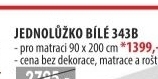 Jednolůžko 343 bílá 90 x 200 cm