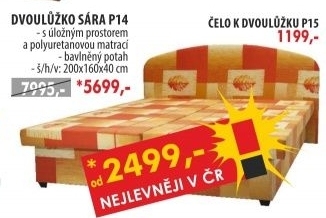 Dvoulůžko SÁRA s úložným prostorem