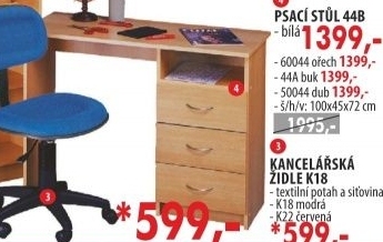Psací stůl 44 bílá